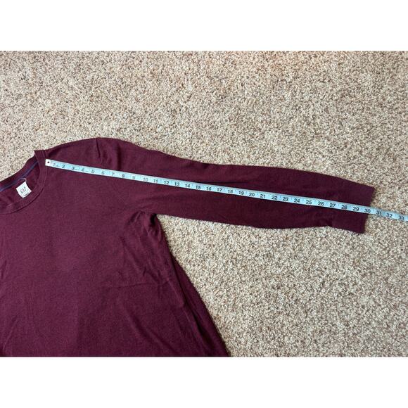 GAP pullover Crewneck, Lightweight, Cotton Blend sweater, Men's size LG; Maroon - Picture 5 of 7